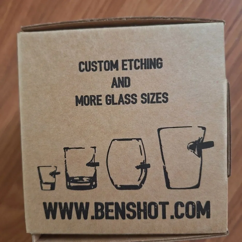 BenShot Rocks Glass with Copper Bullet 11OZ Gift